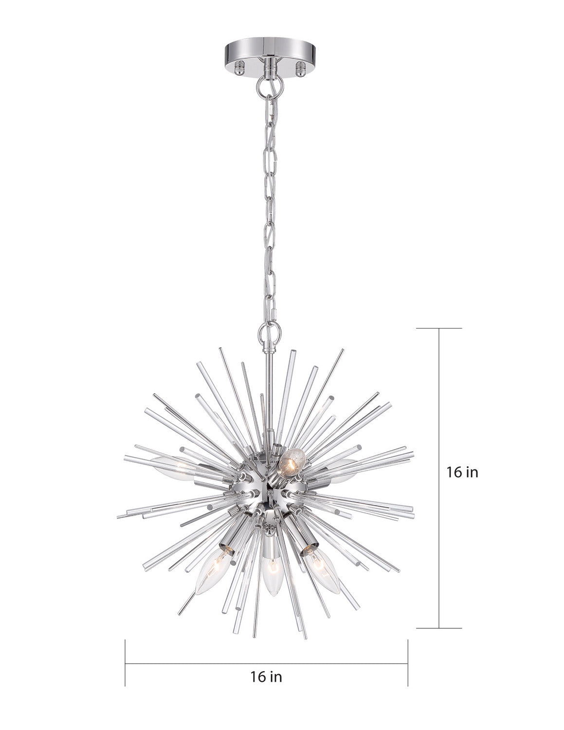 Nuvo Lighting - 60-6991 - Six Light Chandelier - Cirrus - Polished Nickel