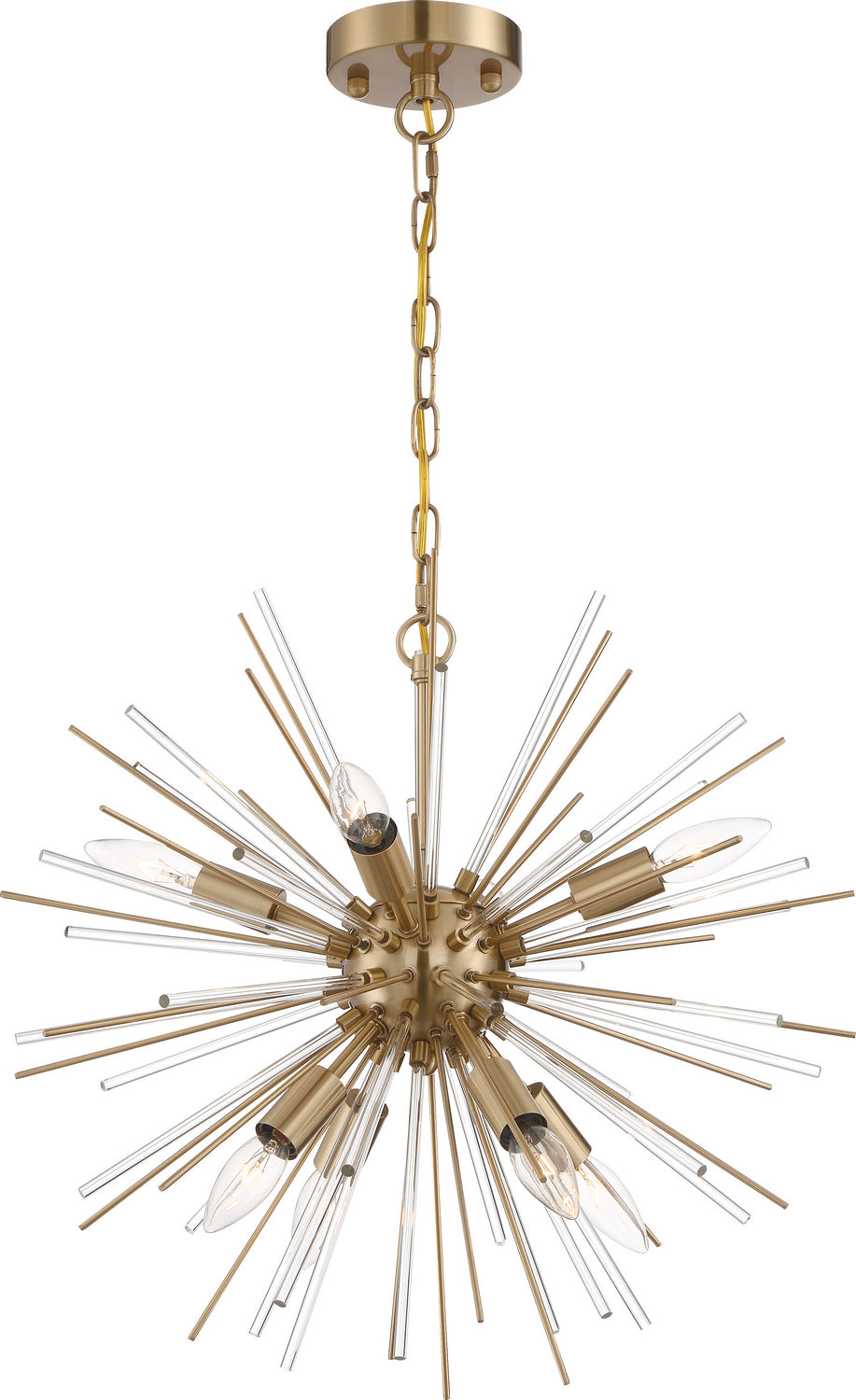 Nuvo Lighting - 60-6994 - Eight Light Chandelier - Cirrus - Vintage Brass