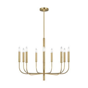 Visual Comfort Studio - EC1009BBS - Nine Light Chandelier - Brianna - Burnished Brass