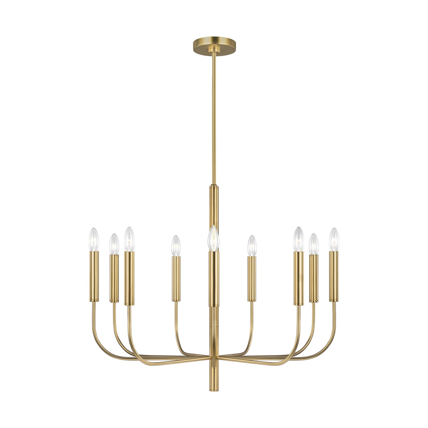 Visual Comfort Studio - EC1009BBS - Nine Light Chandelier - Brianna - Burnished Brass