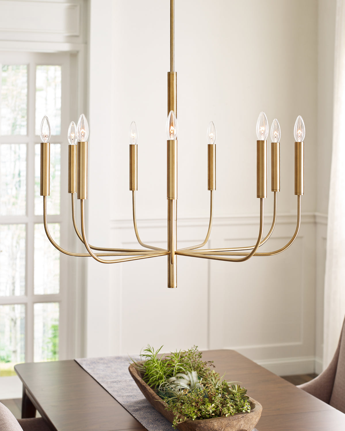 Visual Comfort Studio - EC1009BBS - Nine Light Chandelier - Brianna - Burnished Brass