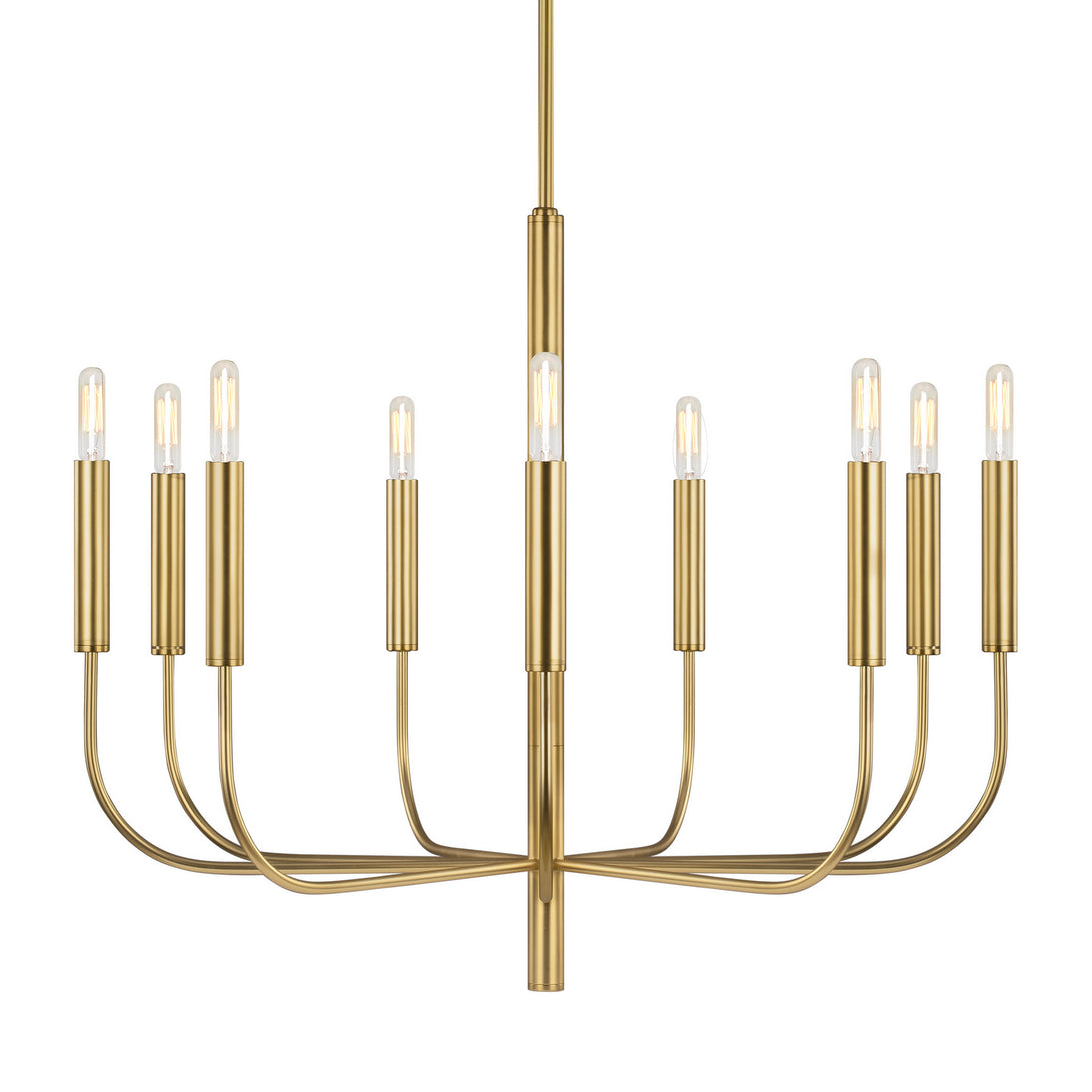 Visual Comfort Studio - EC1009BBS - Nine Light Chandelier - Brianna - Burnished Brass