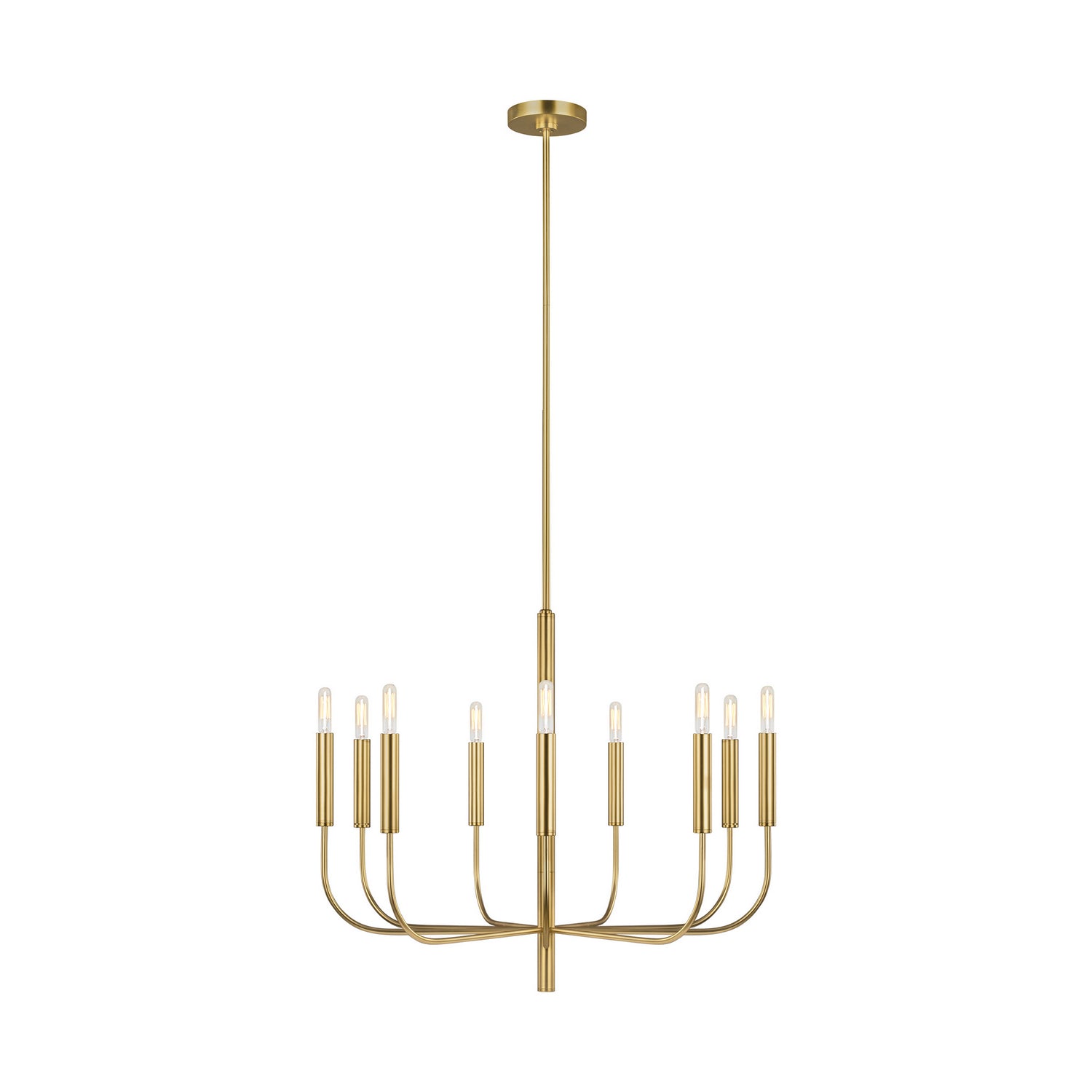 Visual Comfort Studio - EC1009BBS - Nine Light Chandelier - Brianna - Burnished Brass