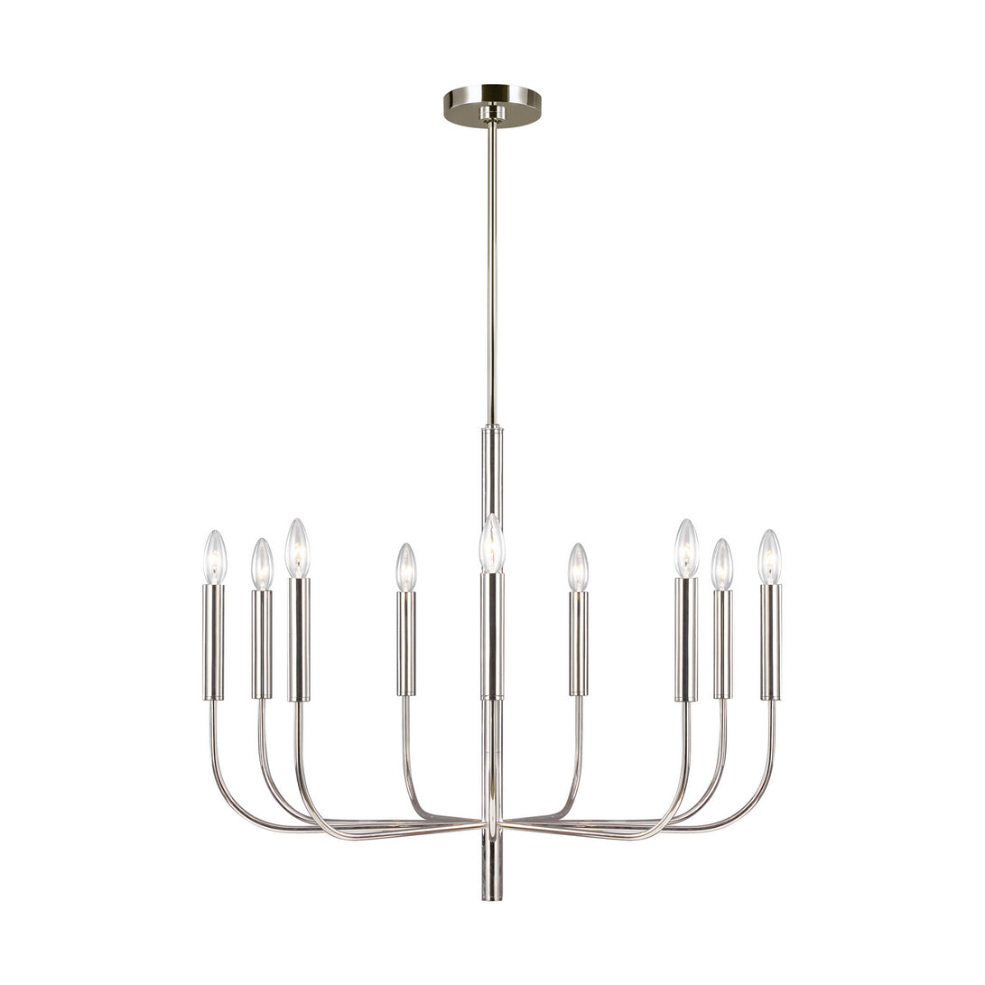 Visual Comfort Studio - EC1009PN - Nine Light Chandelier - Brianna - Polished Nickel