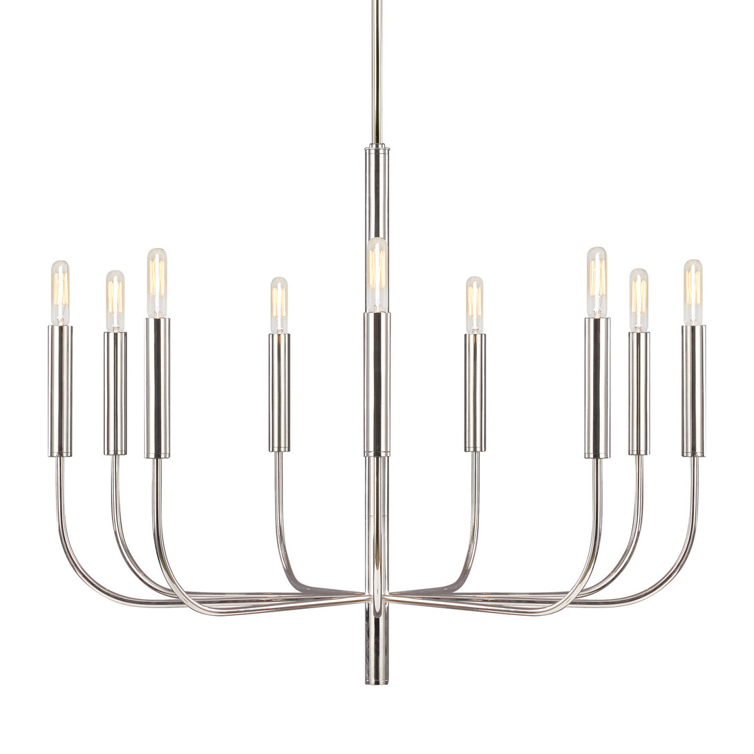 Visual Comfort Studio - EC1009PN - Nine Light Chandelier - Brianna - Polished Nickel