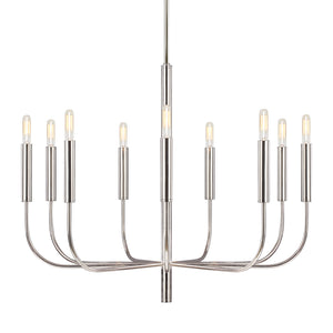 Visual Comfort Studio - EC1009PN - Nine Light Chandelier - Brianna - Polished Nickel