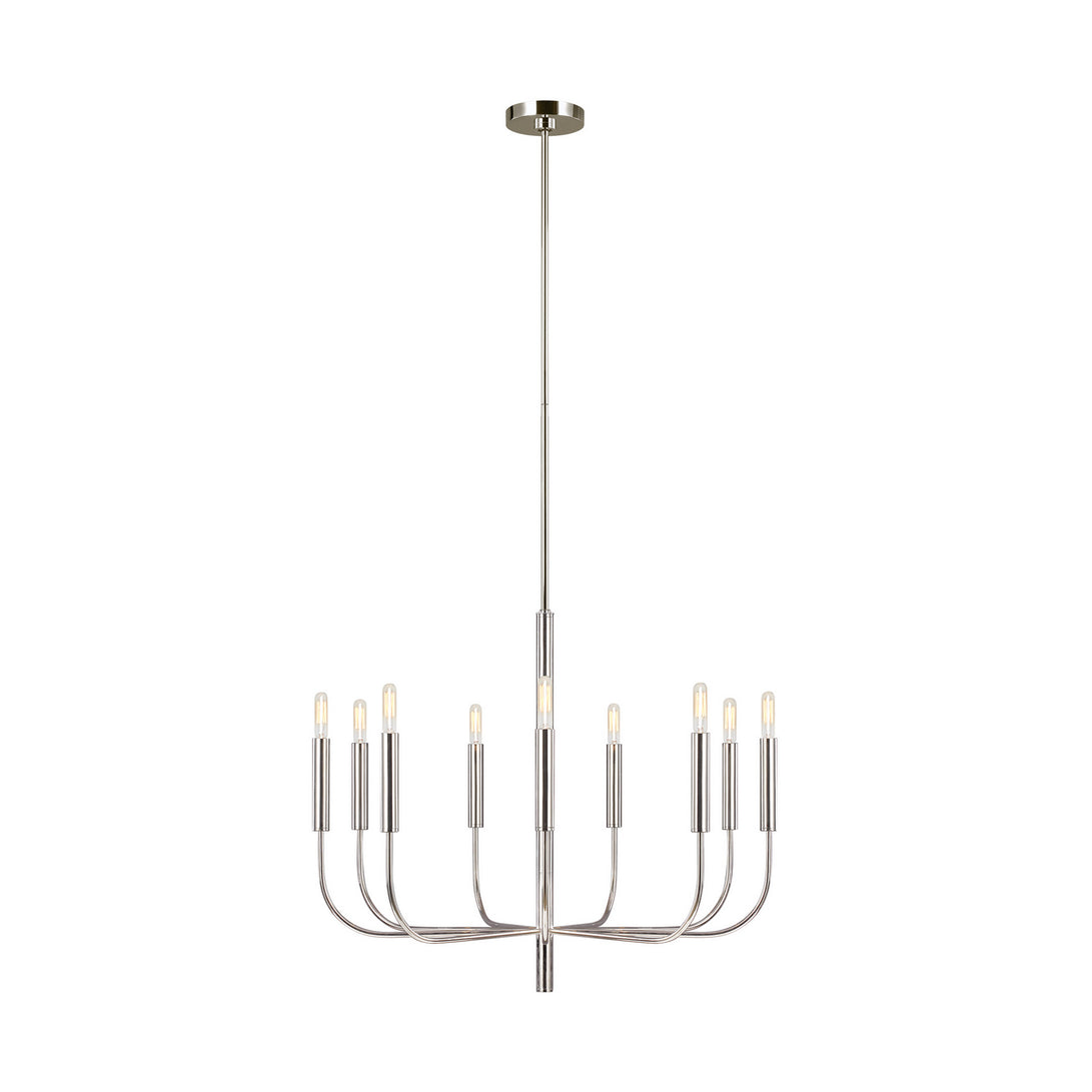 Visual Comfort Studio - EC1009PN - Nine Light Chandelier - Brianna - Polished Nickel