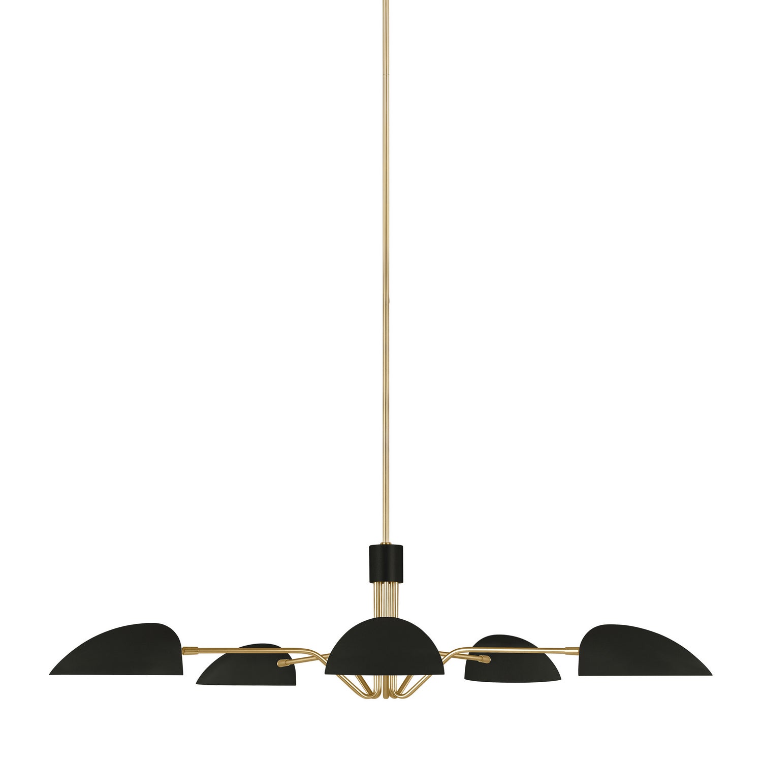 Visual Comfort Studio - EC1025MBK - Five Light Chandelier - Jane - Midnight Black