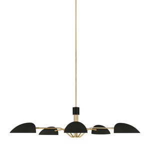 Visual Comfort Studio - EC1025MBK - Five Light Chandelier - Jane - Midnight Black