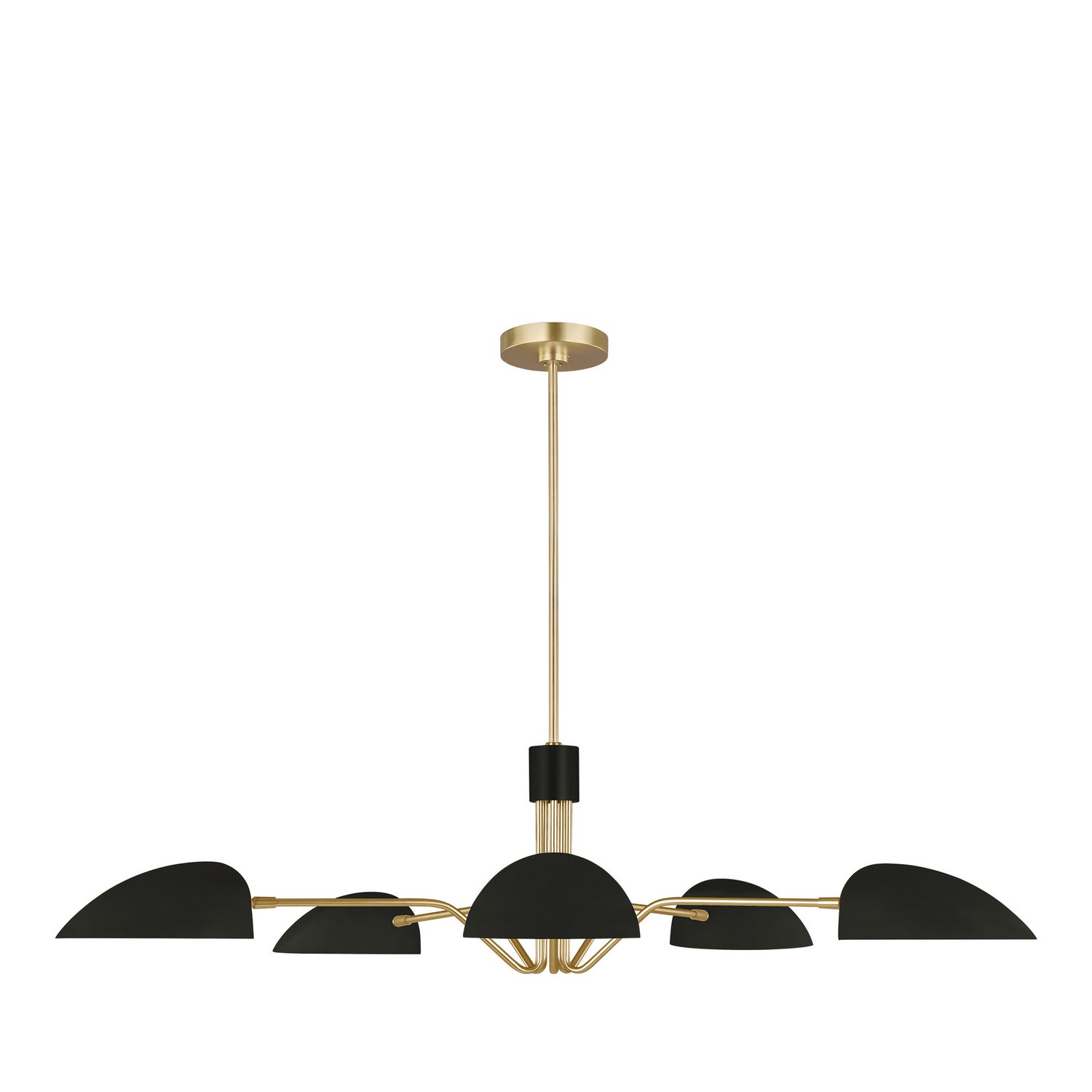 Visual Comfort Studio - EC1025MBK - Five Light Chandelier - Jane - Midnight Black