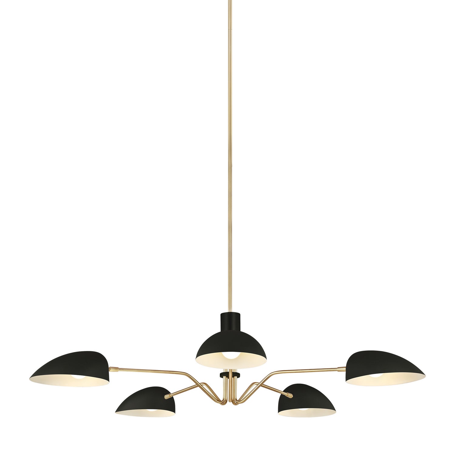 Visual Comfort Studio - EC1025MBK - Five Light Chandelier - Jane - Midnight Black