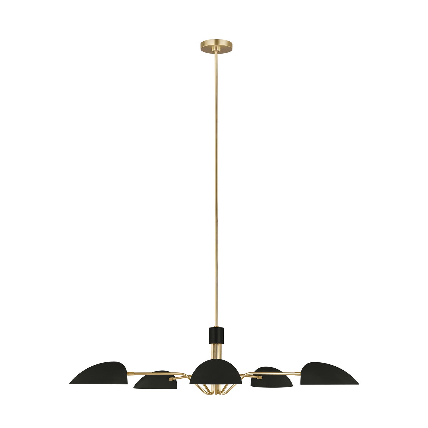 Visual Comfort Studio - EC1025MBK - Five Light Chandelier - Jane - Midnight Black