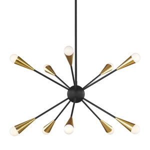 Visual Comfort Studio - EC10310MBK - Ten Light Chandelier - Jax - Midnight Black