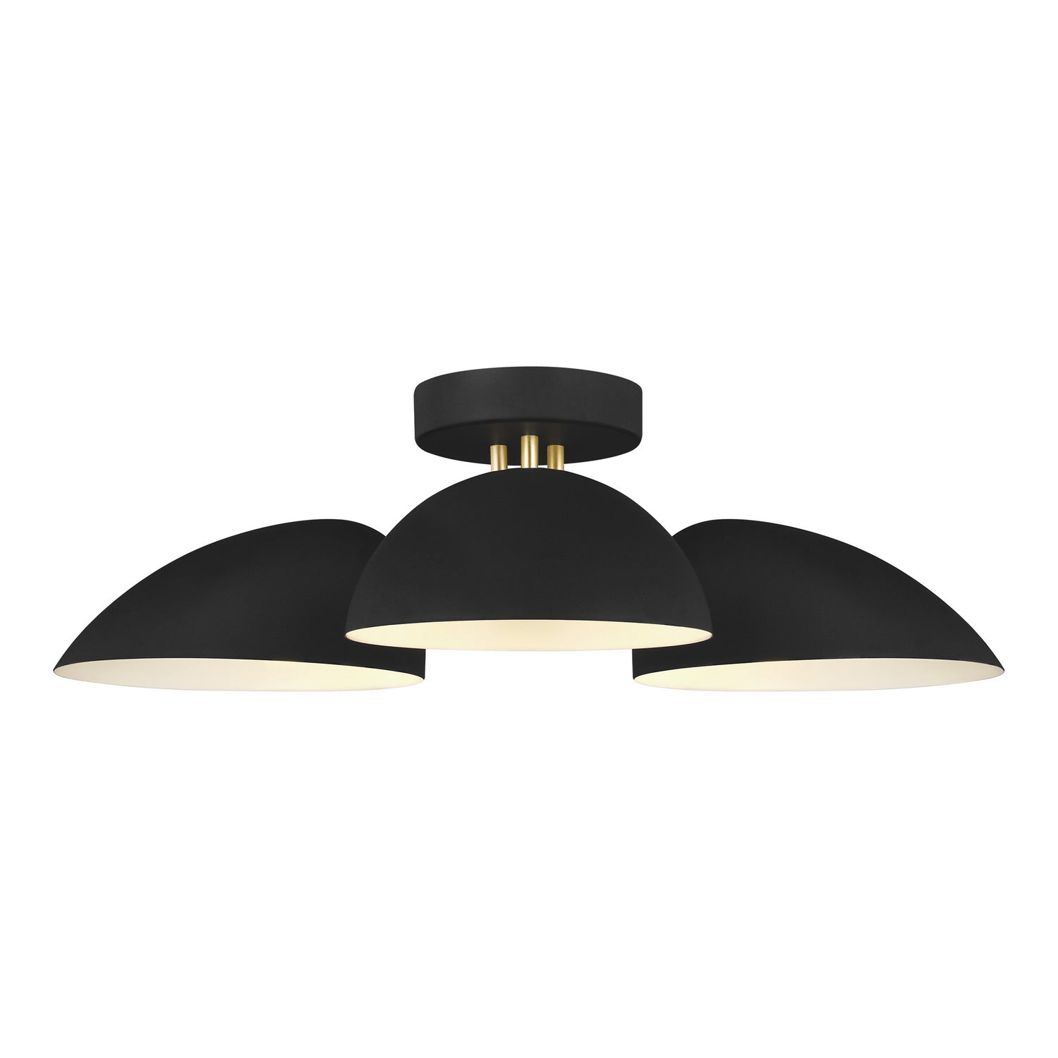 Visual Comfort Studio - EF1023MBK - Three Light Flush Mount - Jane - Midnight Black