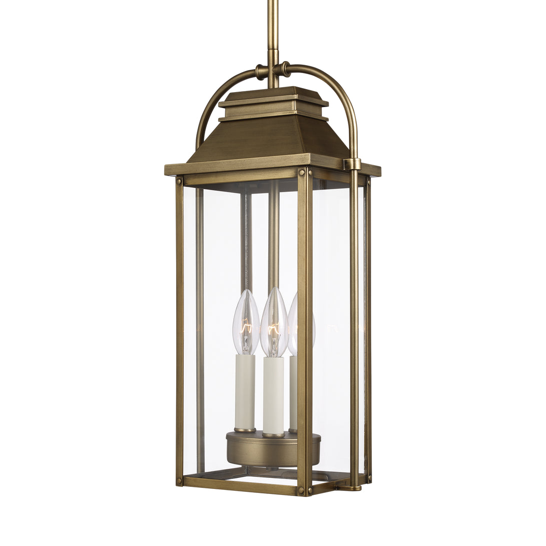 Visual Comfort Studio - OL13209PDB - Three Light Pendant - Wellsworth - Painted Distressed Brass