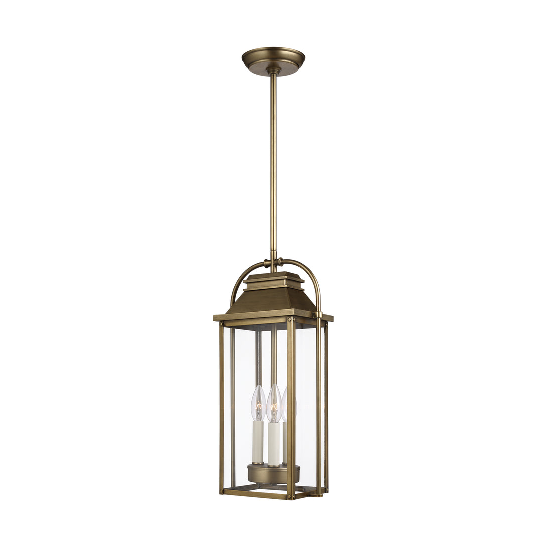 Visual Comfort Studio - OL13209PDB - Three Light Pendant - Wellsworth - Painted Distressed Brass