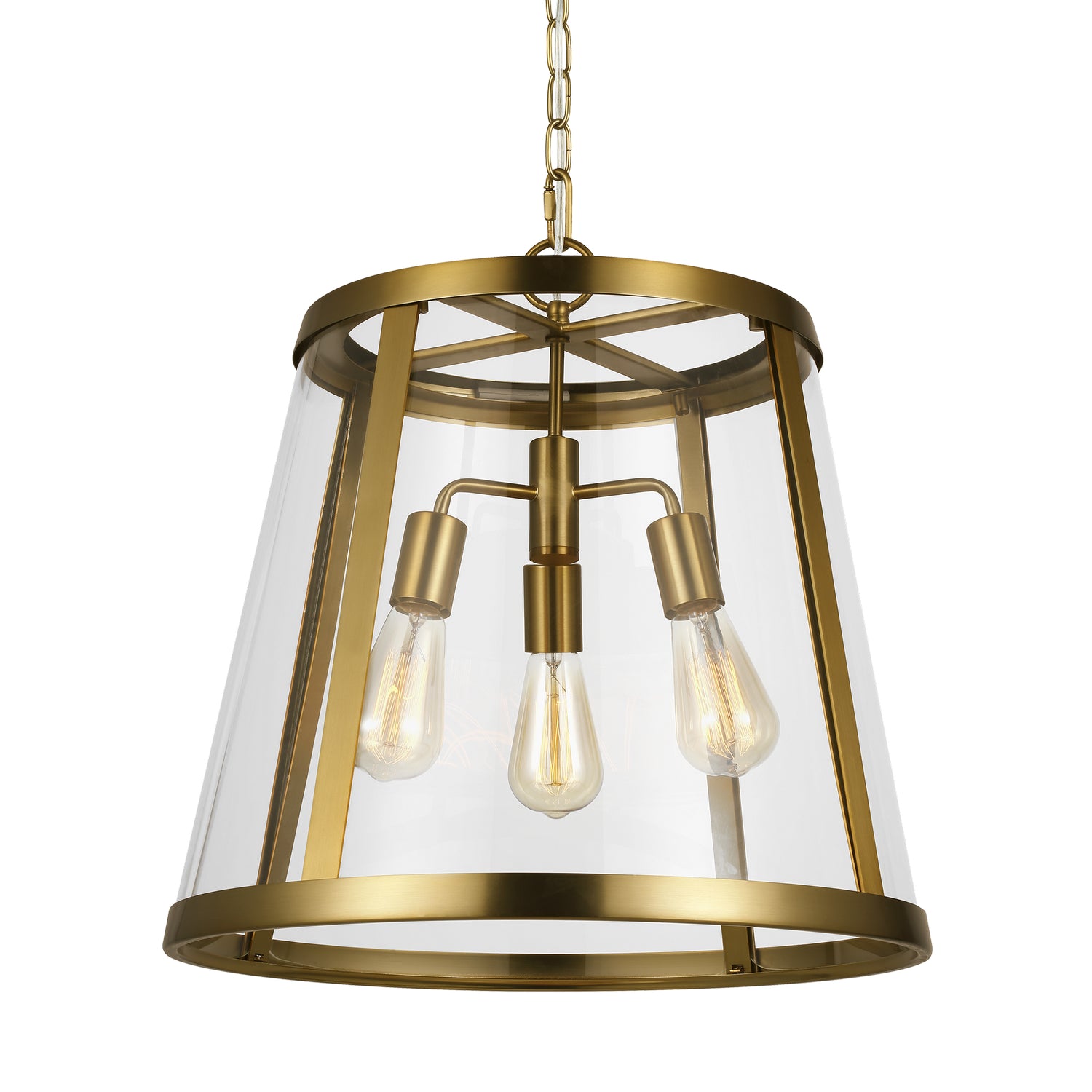 Visual Comfort Studio - P1288BBS - Three Light Pendant - Harrow - Burnished Brass