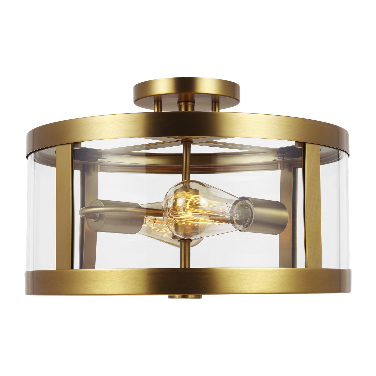 Visual Comfort Studio - SF341BBS - Two Light Semi-Flush Mount - Harrow - Burnished Brass