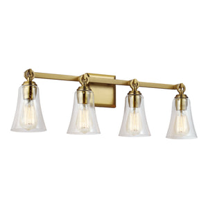 Visual Comfort Studio - VS24704BBS - Four Light Vanity - Monterro - Burnished Brass