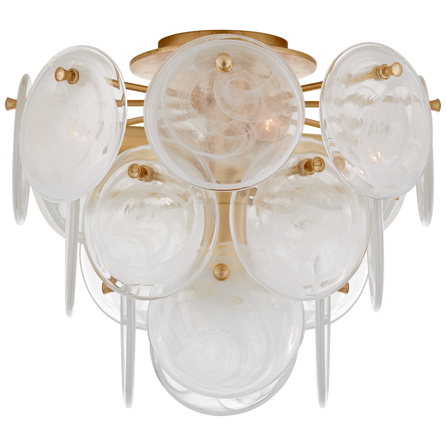 Visual Comfort Signature - ARN 4450G-WSG - Four Light Flush Mount - Loire - Gild