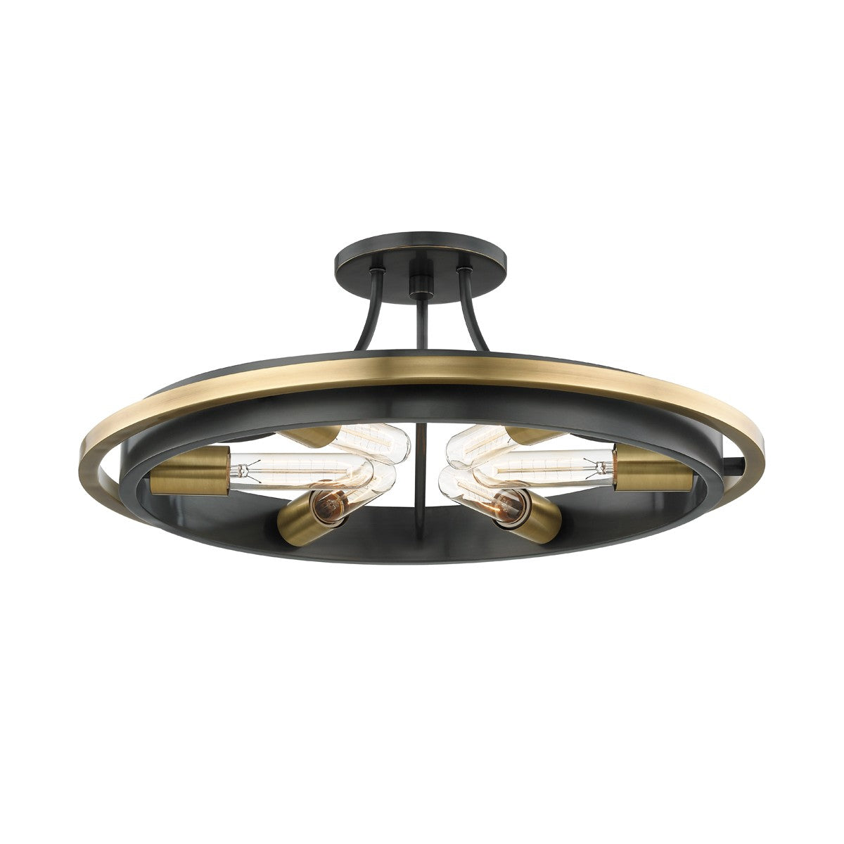 Hudson Valley - 2721-AOB - Six Light Flush Mount - Chambers - Aged Old Bronze