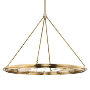 Hudson Valley - 2745-AGB - 12 Light Pendant - Chambers - Aged Brass