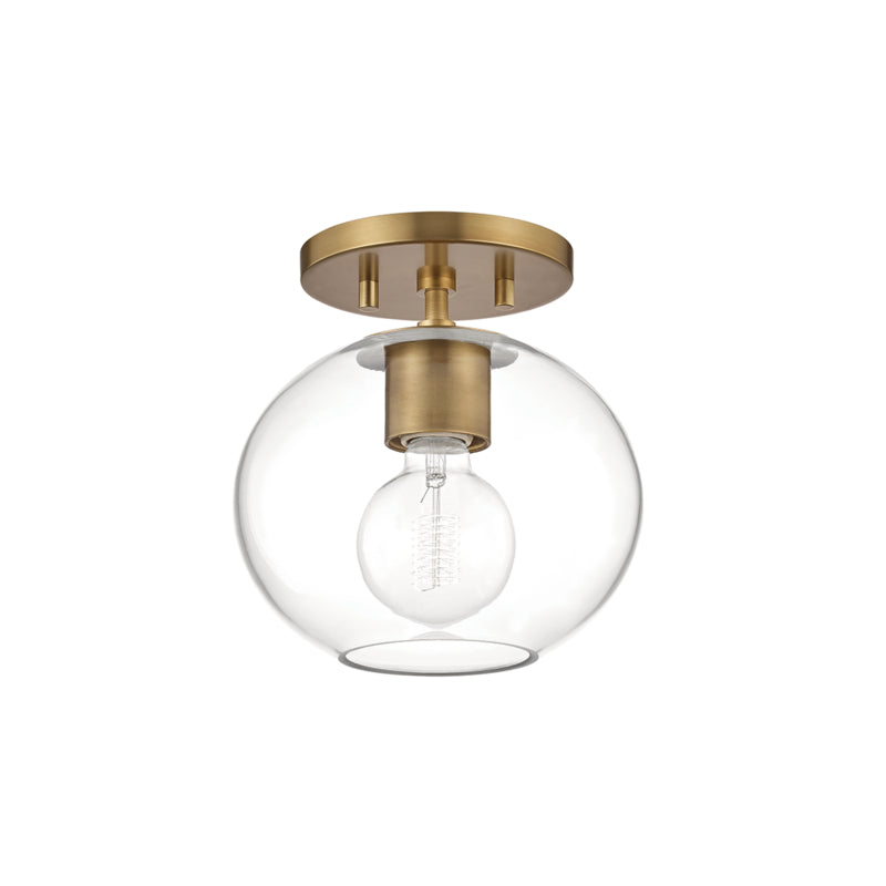 Mitzi - H270601-AGB - One Light Semi Flush Mount - Margot - Aged Brass