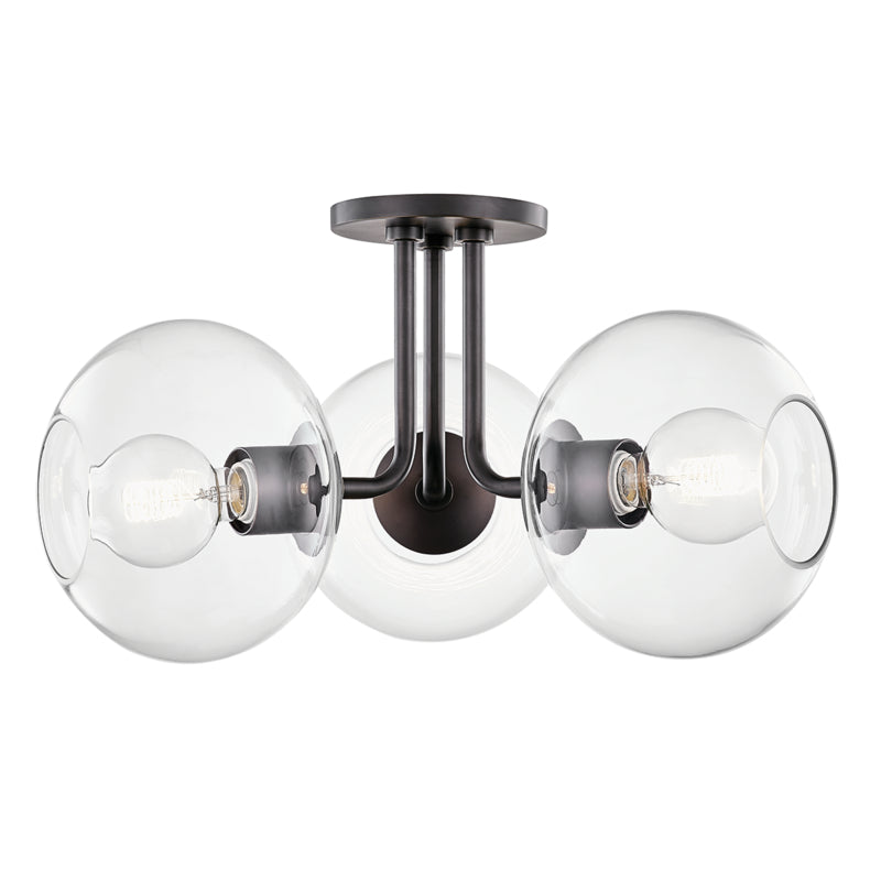 Mitzi - H270603-OB - Three Light Semi Flush Mount - Margot - Old Bronze