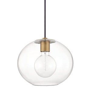 Mitzi - H270701L-AGB - One Light Pendant - Margot - Aged Brass