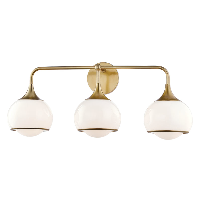 Mitzi - H281303-AGB - Three Light Bath and Vanity - Reese - Aged Brass