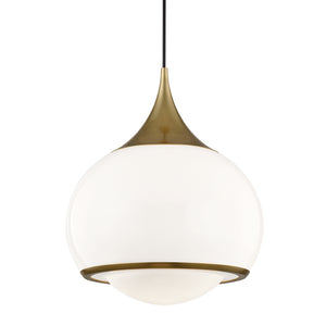 Mitzi - H281701L-AGB - One Light Pendant - Reese - Aged Brass