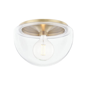 Mitzi - H284501L-AGB - One Light Flush Mount - Grace - Aged Brass