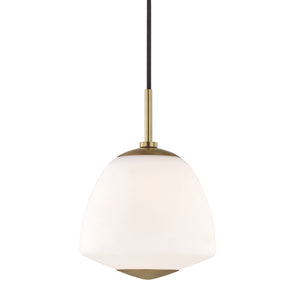 Mitzi - H288701S-AGB - One Light Pendant - Jane - Aged Brass