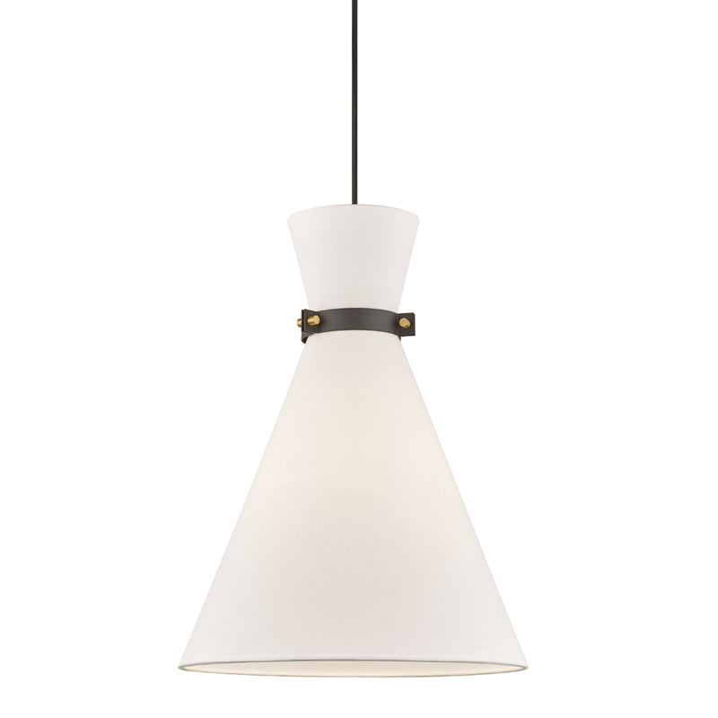 Mitzi - H294701L-AGB/BK - One Light Pendant - Julia - Aged Brass/Black