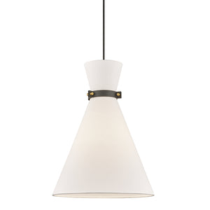 Mitzi - H294701L-AGB/BK - One Light Pendant - Julia - Aged Brass/Black