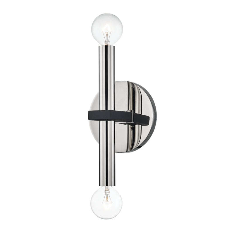 Mitzi - H296102-PN/BK - Two Light Wall Sconce - Colette - Polished Nickel/Black