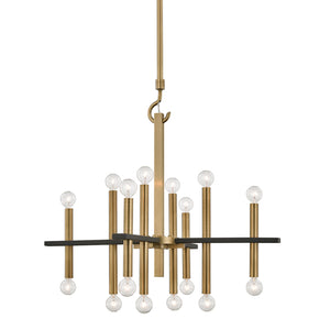 Mitzi - H296816-AGB/BK - 16 Light Chandelier - Colette - Aged Brass/Black