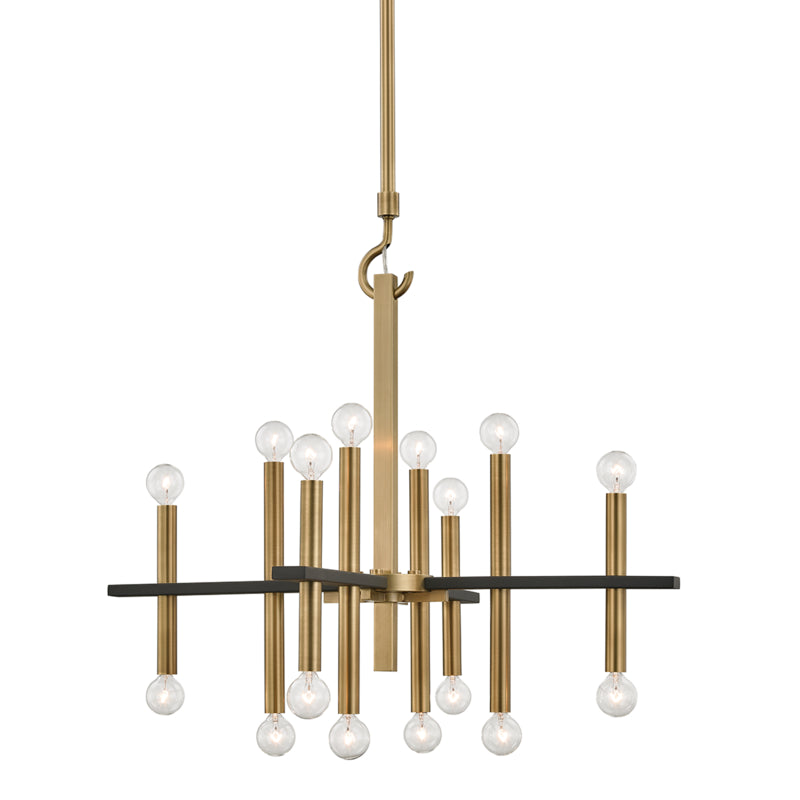 Mitzi - H296816-AGB/BK - 16 Light Chandelier - Colette - Aged Brass/Black