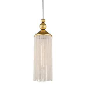 Mitzi - H300701-GL/WH - One Light Pendant - Scarlett - Gold Leaf/White