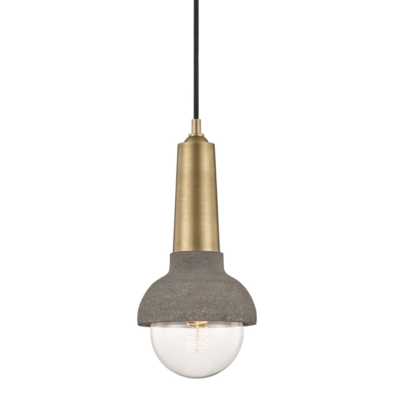 Mitzi - H304701-AGB - One Light Pendant - Macy - Aged Brass