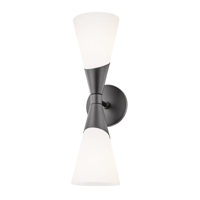 Mitzi - H312102-BLK - Two Light Wall Sconce - Parker - Black