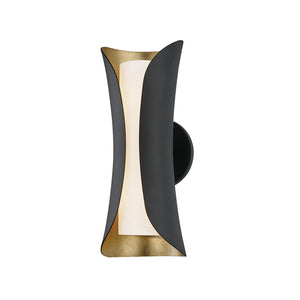 Mitzi - H315102-GL/BK - Two Light Wall Sconce - Josie - Gold Leaf/Black