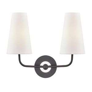 Mitzi - H318102-PN/BK - Two Light Wall Sconce - Merri - Polished Nickel/Black