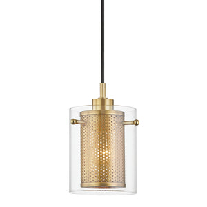 Mitzi - H323701-AGB - One Light Pendant - Elanor - Aged Brass