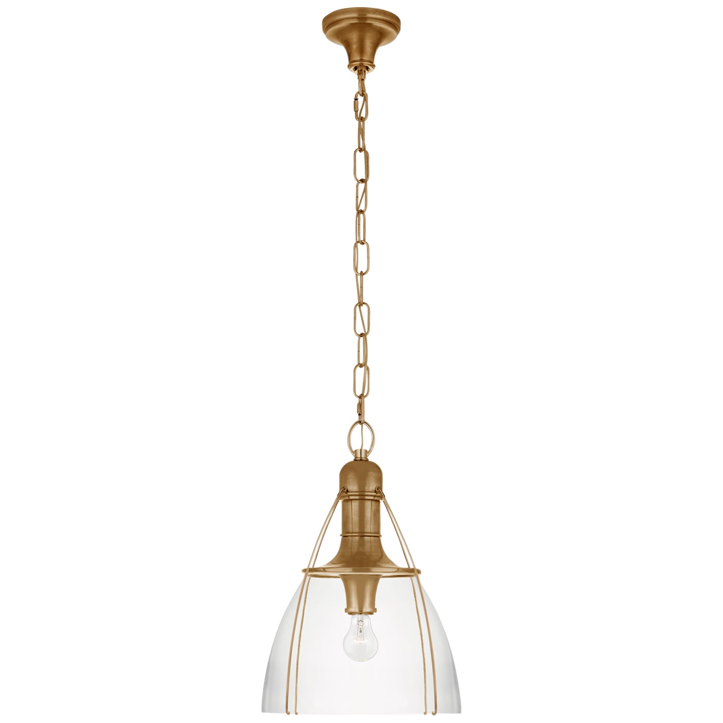 Visual Comfort Signature - CHC 5475AB-CG - One Light Pendant - Prestwick - Antique-Burnished Brass