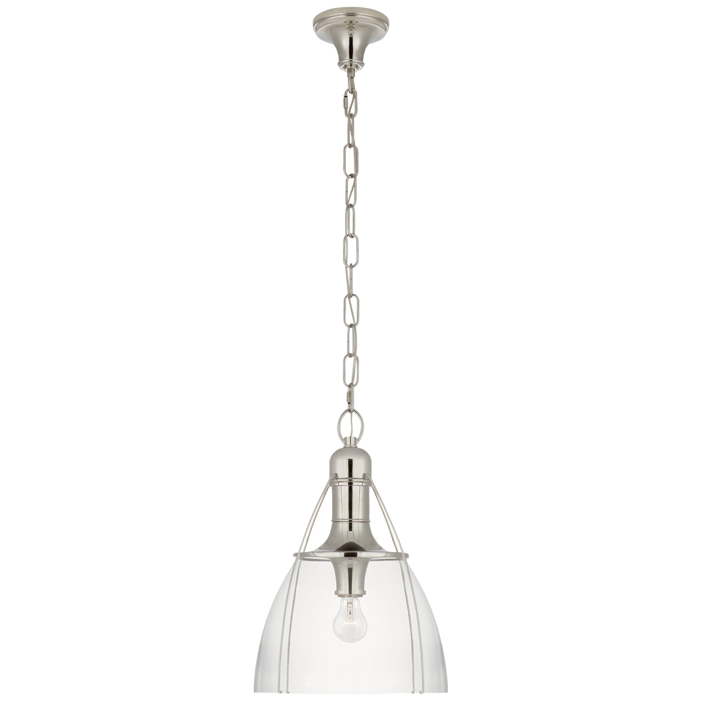Visual Comfort Signature - CHC 5475PN-CG - One Light Pendant - Prestwick - Polished Nickel