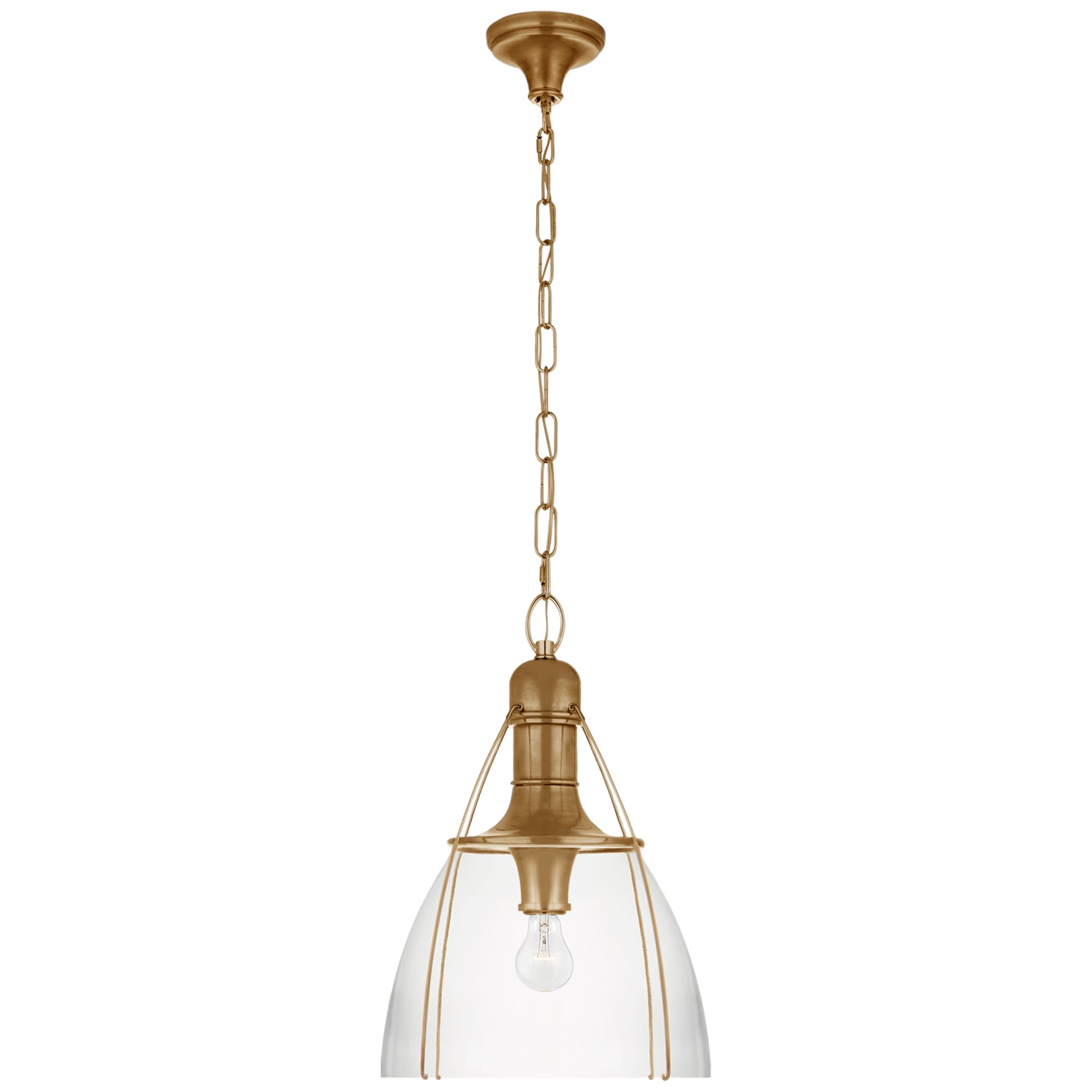 Visual Comfort Signature - CHC 5476AB-CG - One Light Pendant - Prestwick - Antique-Burnished Brass