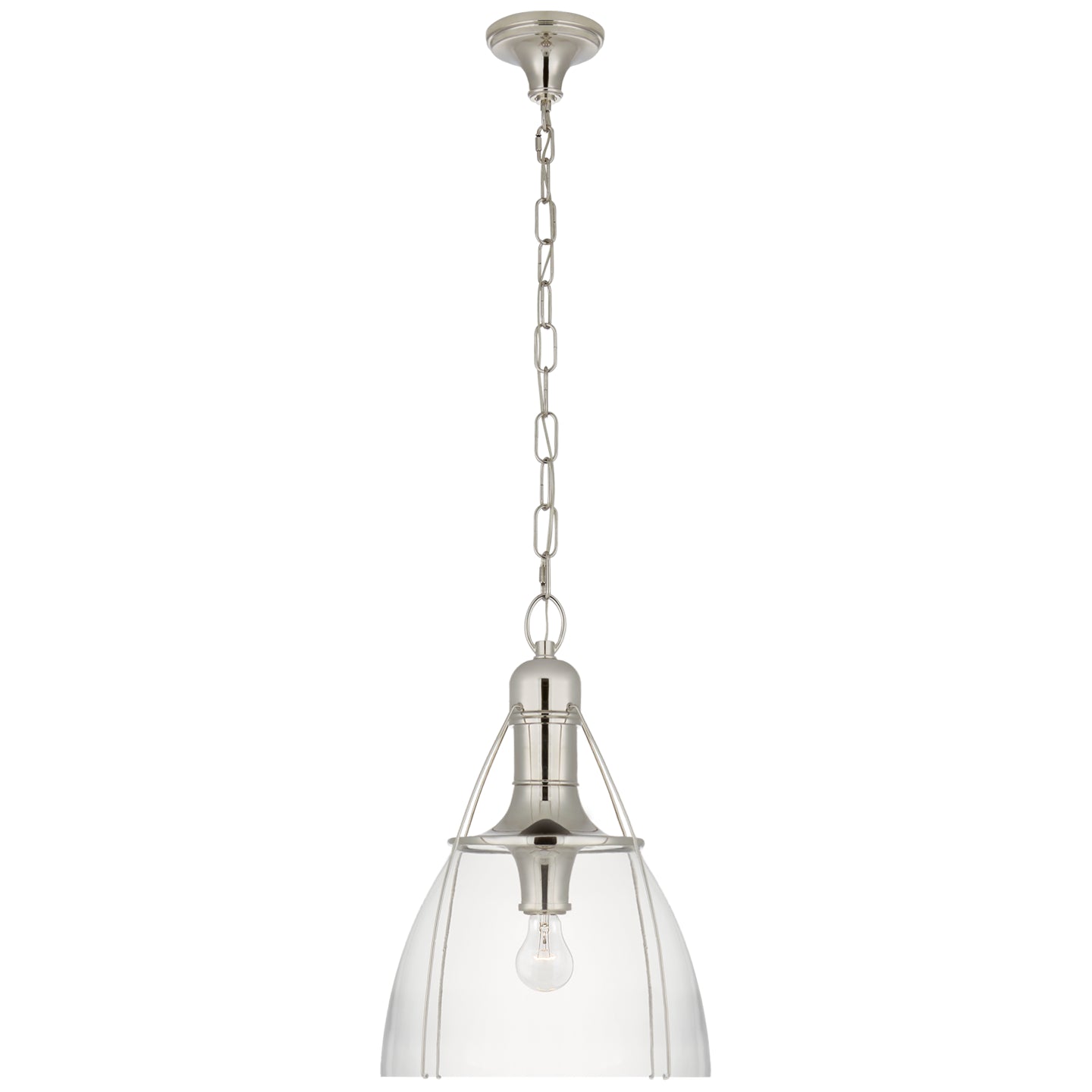 Visual Comfort Signature - CHC 5476PN-CG - One Light Pendant - Prestwick - Polished Nickel