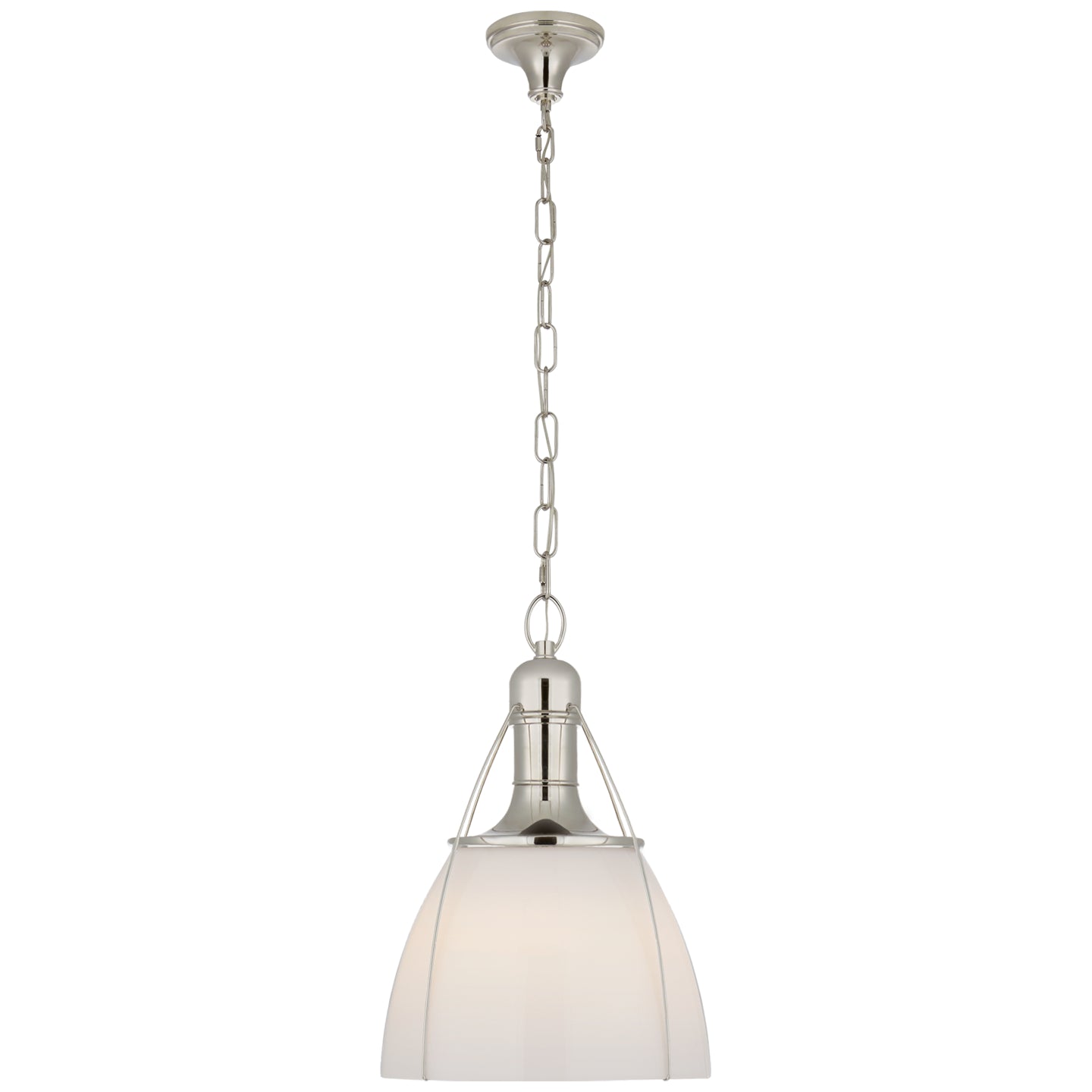 Visual Comfort Signature - CHC 5476PN-WG - One Light Pendant - Prestwick - Polished Nickel