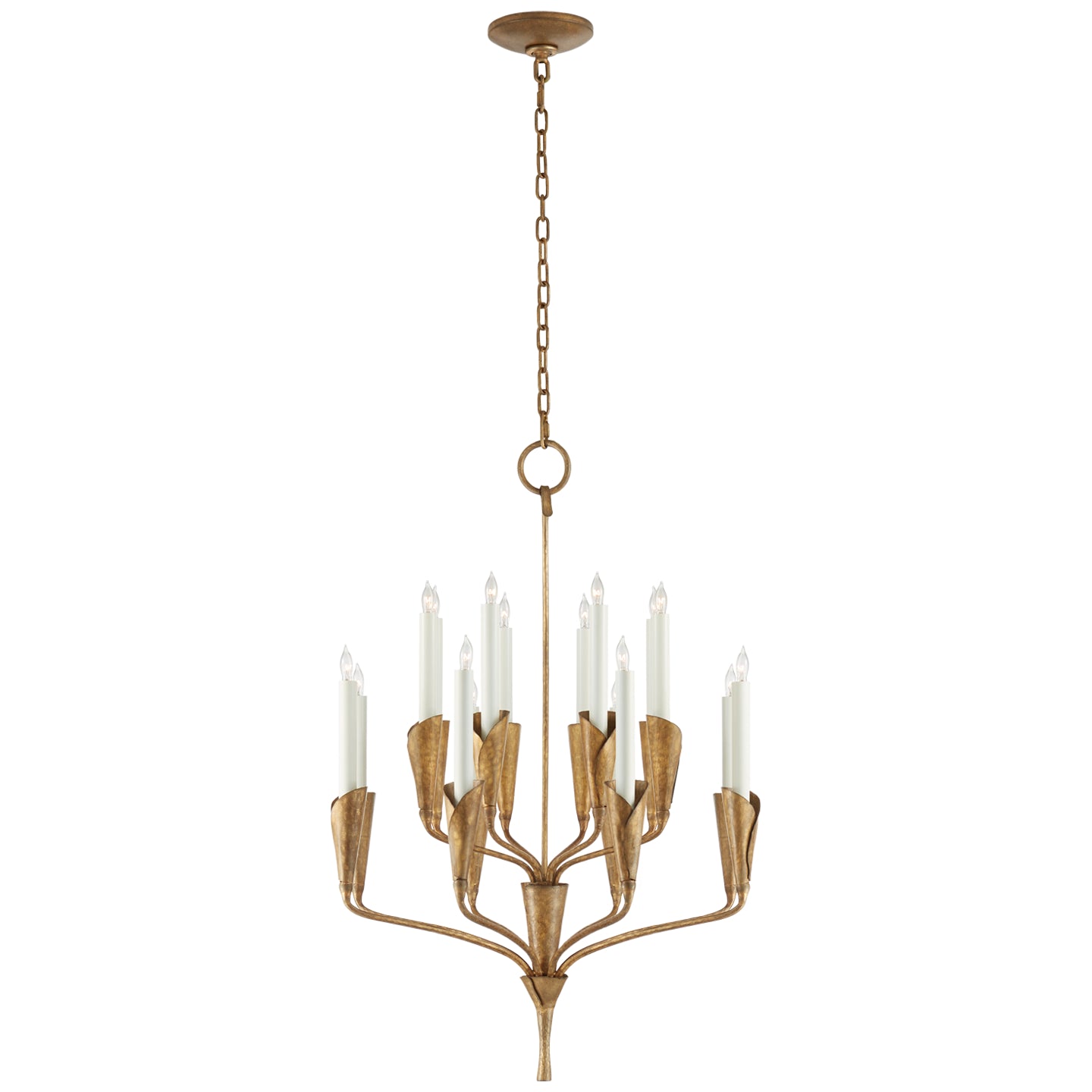 Visual Comfort Signature - CHC 5501GI - 16 Light Chandelier - Aiden - Gilded Iron